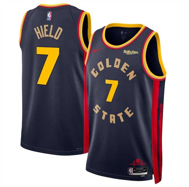 Mens Golden State Warriors #7 Buddy Hield Navy 2024-25 City Edition Stitched Jersey Dzhi